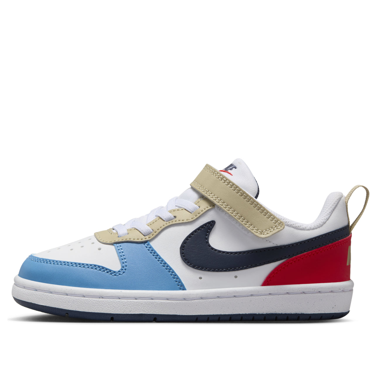 (PS) Nike Court Borough Low Recraft 'White Thunder Blue Light Crimson' DV5457-124