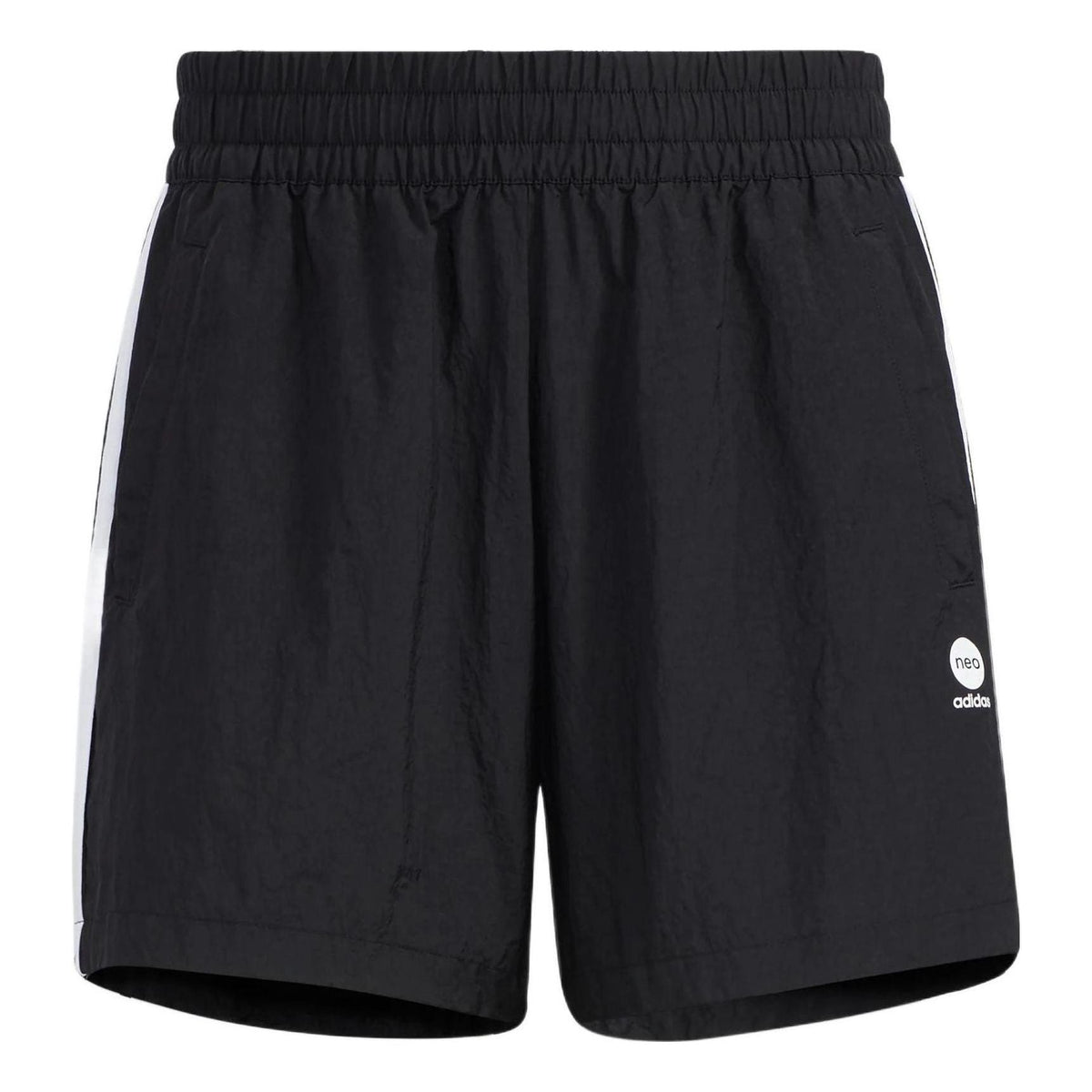 (WMNS) adidasNeo 3-Stripes Woven Shorts Asia Sizing 'Black White' HE4553
