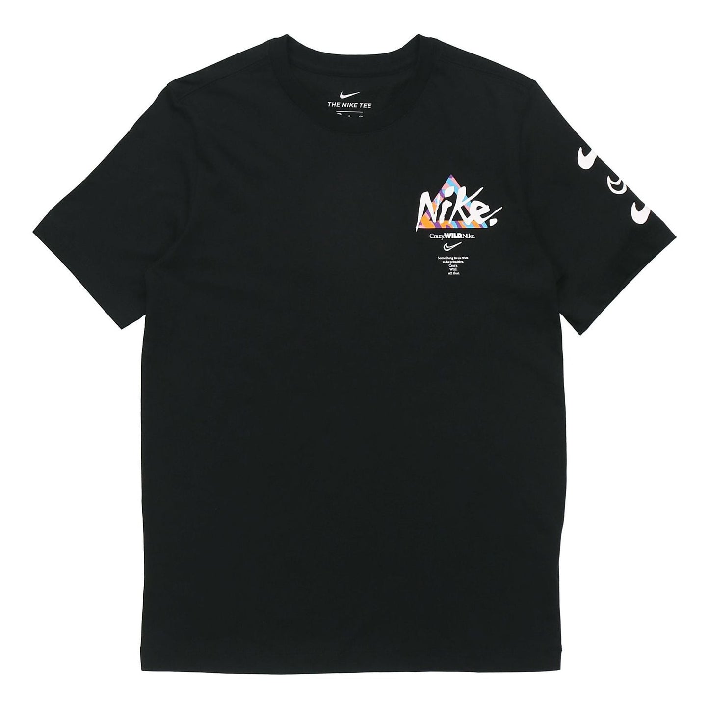 Nike Sportswear Print Casual Sports Short Sleeve Black DB6136-010