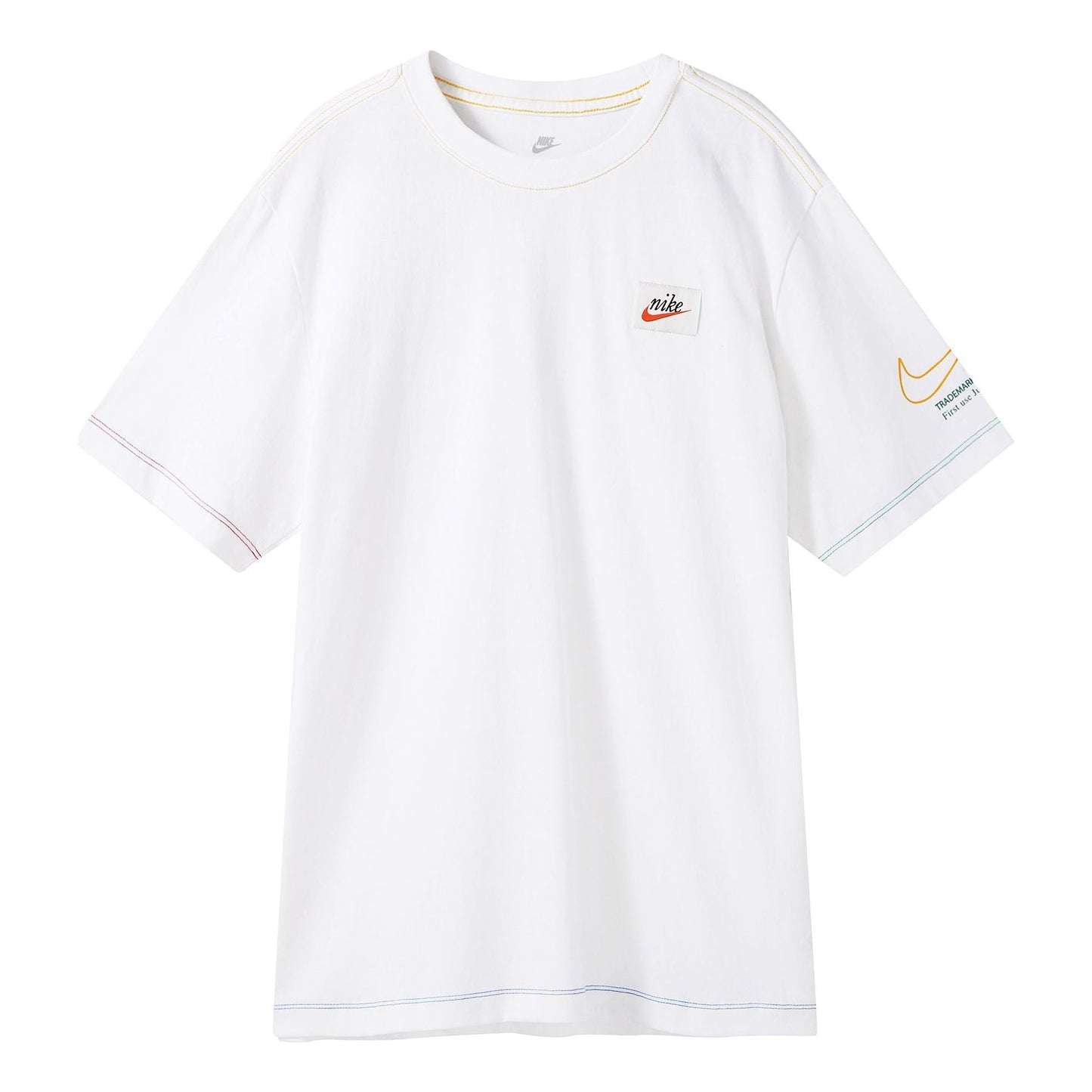 Men's Nike Nsw Tee Swoosh 50 Lbr Casual Sports Breathable Printing Short Sleeve White T-Shirt DJ1394-100