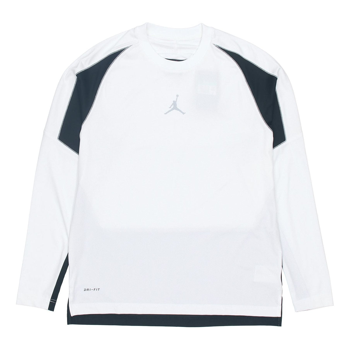 Air Jordan Jumpman Colorblock Quick Dry Round Neck Long Sleeves White CV2352-100
