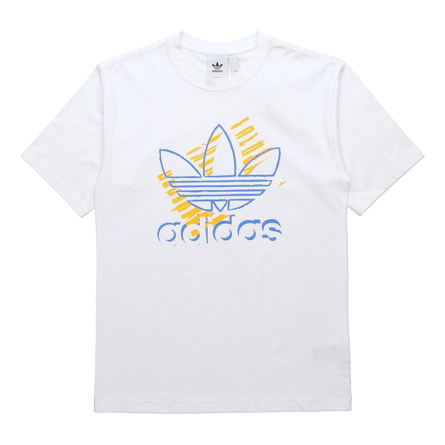 adidas originals TREFOIL ART TEE Round Neck Short Sleeve White DV3279