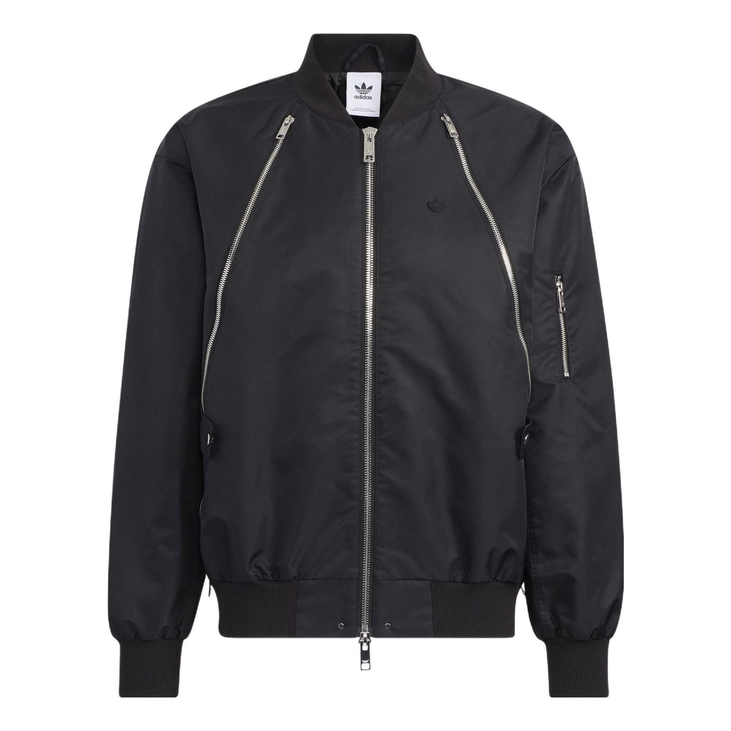 adidas originals Zipper Jkt Solid Color Sports Jacket Black HL6492