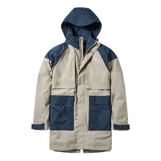 Men's THE NORTH FACE Outdoor Windproof Water Repellent mid-length Jacket Beige NF0A497H-PG2