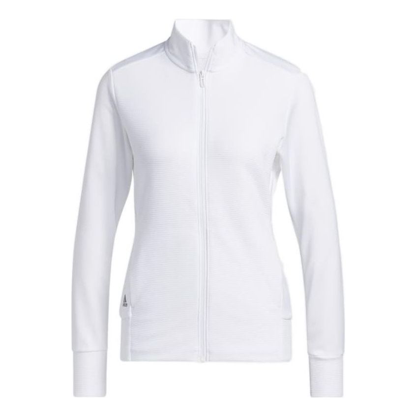 (WMNS) adidas Textured Full-Zip Jacket Asia Sizing 'White' HA3400