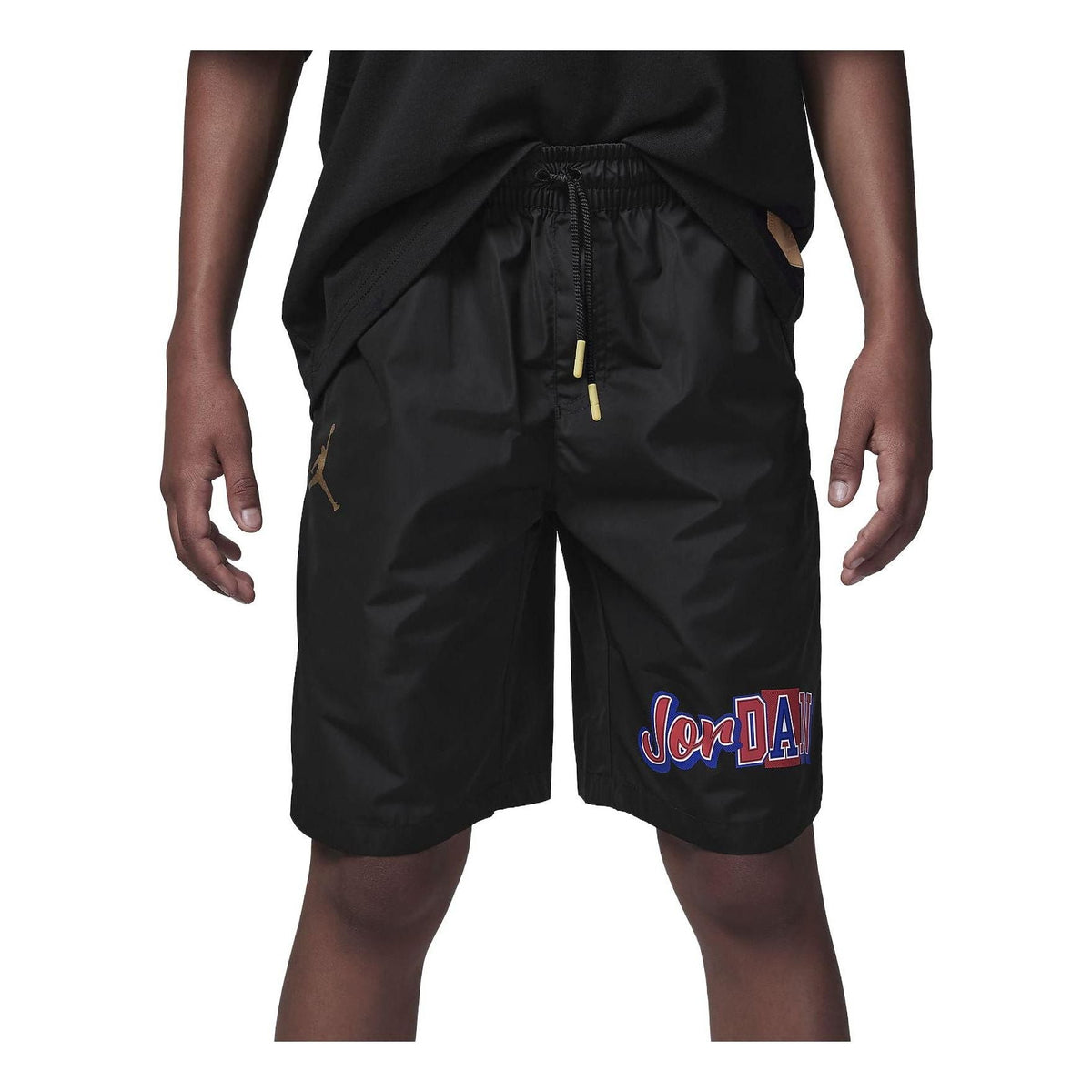 (GS) Air Jordan Woven Shorts 'Black Red' FV2833-010
