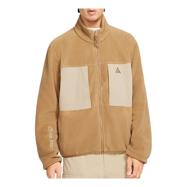 Nike x ACG Polartec Wolf Tree Fleece Zipper Cardigan Stay Warm Jacket Brown CV0652-216
