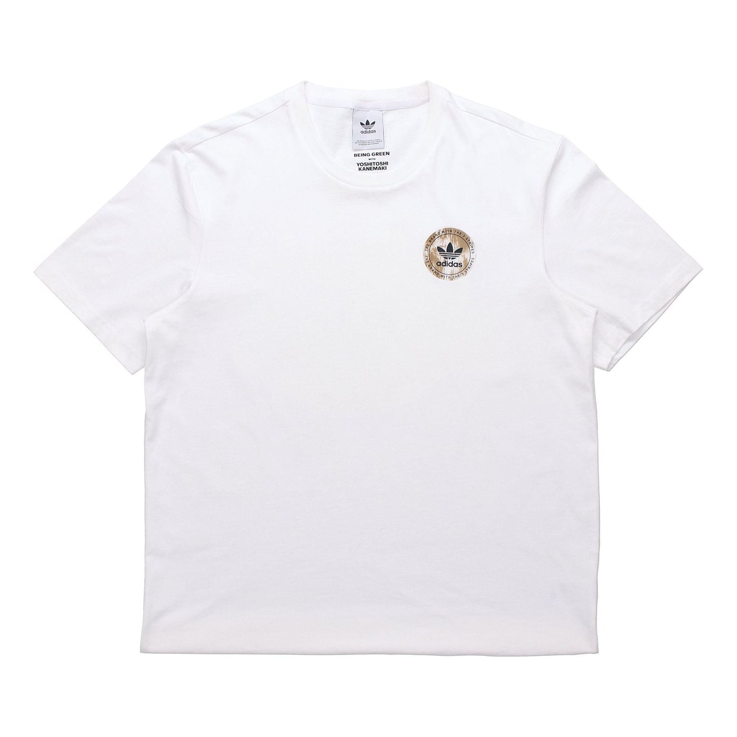 adidas originals Artist Tee Ss Pattern Printing Sports Male White HA4704