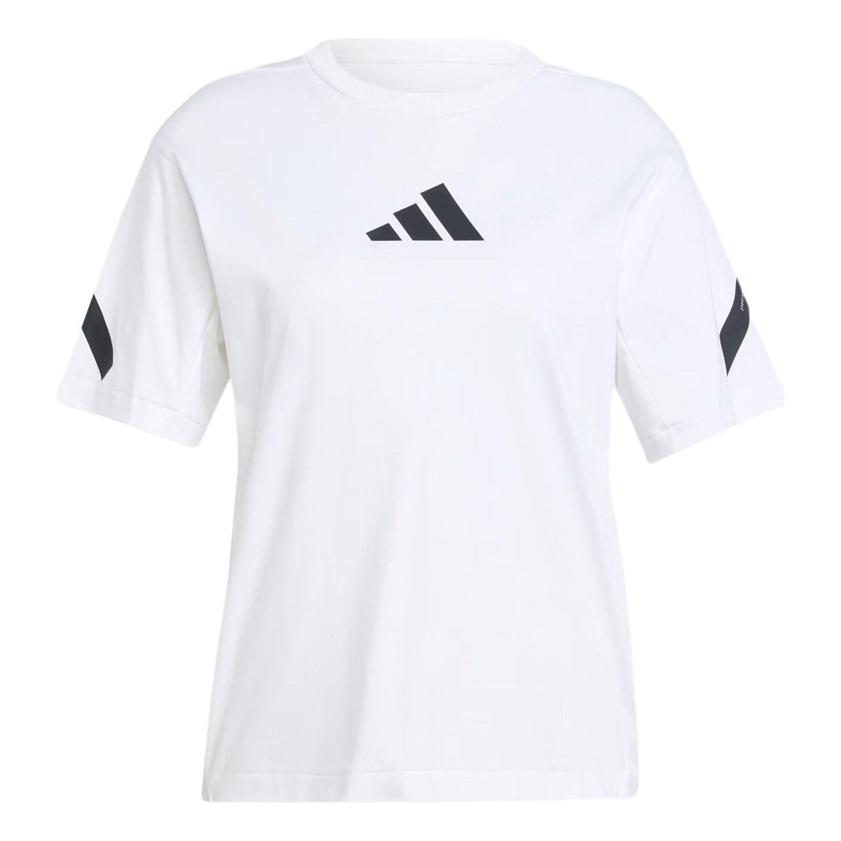 (WMNS) adidas Z.N.E. T-Shirt Asia Sizing 'White Black' JE7857