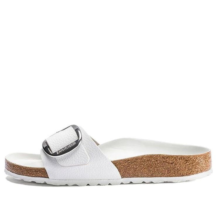 (WMNS) Birkenstock Madrid Big Buckle Leather Narrow Fit Sandals 'White' 1018866