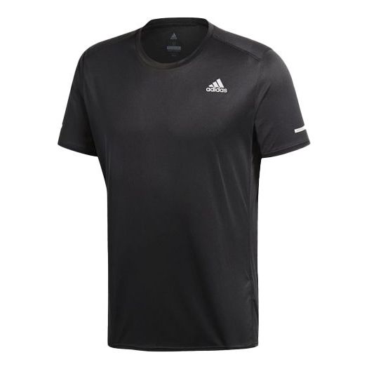 adidas Run Tee M CG Running Sports Round Neck Short Sleeve Black CG1953