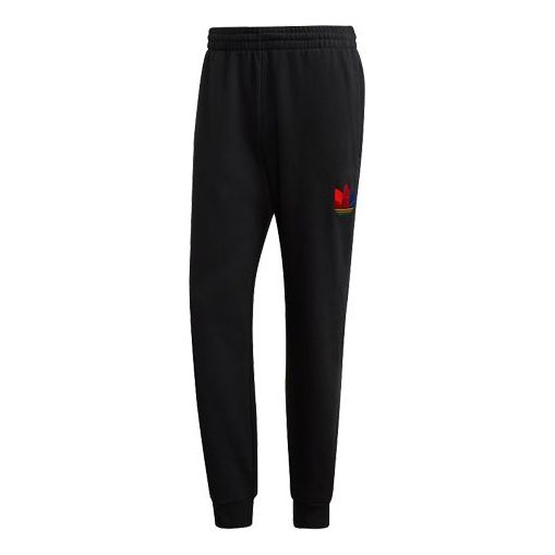 adidas originals 3d Tref Swtpant Bundle Feet Casual Sports Long Pants Black GE0806