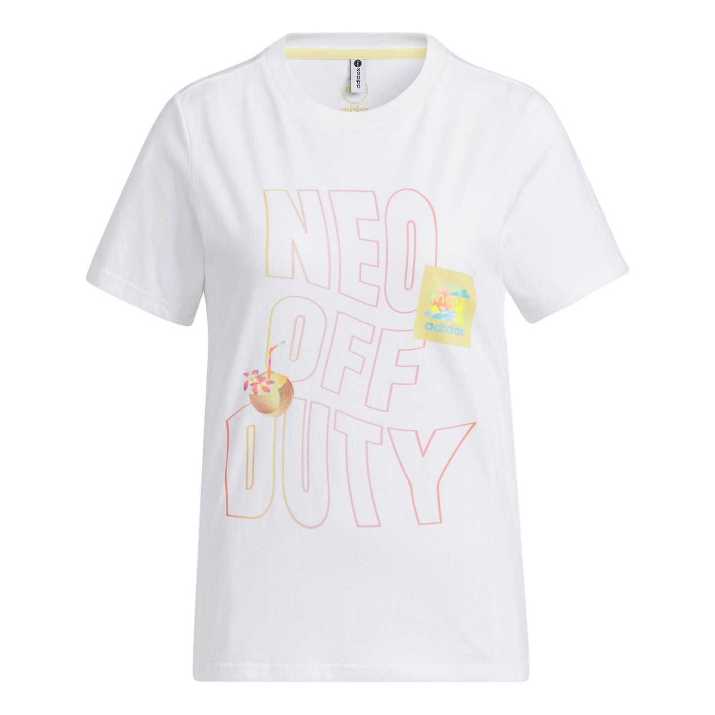 (WMNS) adidas NEO OFF DUTY Vibe Collective T-Shirts 'White' IA5342