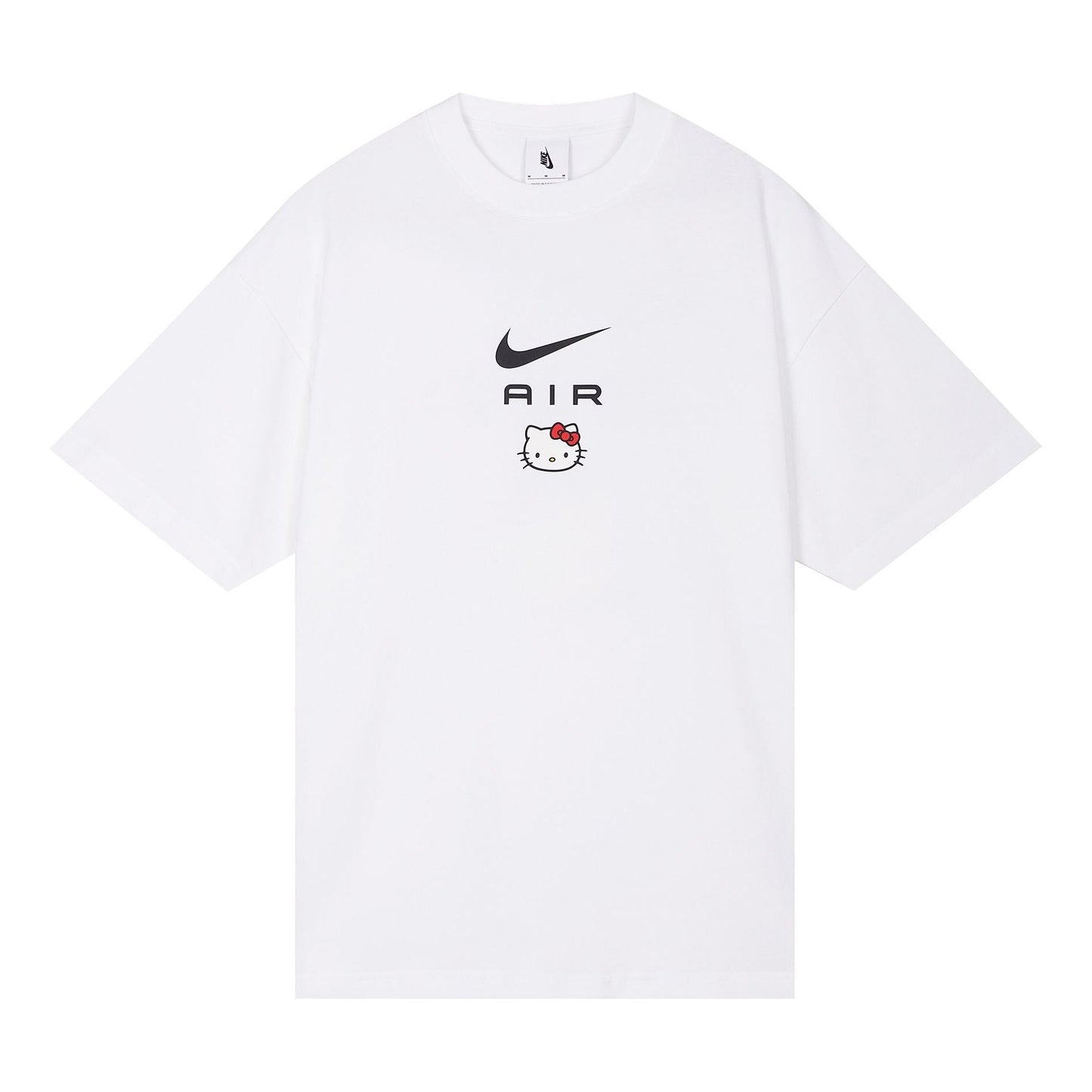 Nike x Hello Kitty Crossover Funny Cartoon Alphabet Pattern Printing Short Sleeve Asia Edition Unisex White DR6075-100