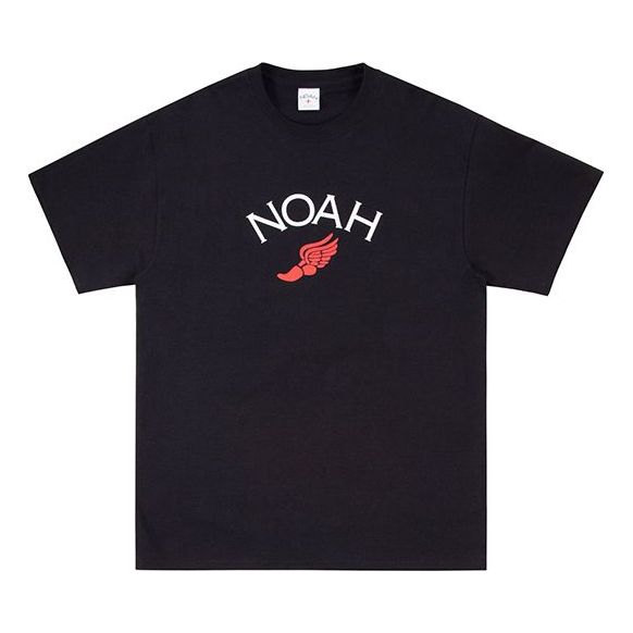NOAH Nyc Winged Foot Logo Tee Black Short Sleeve t Unisex T13SS19BLK