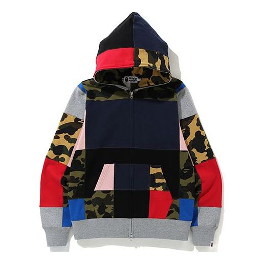 BAPE Multicolor Camouflage Colorblock Splicing Unisex 0ZXSWM115003E