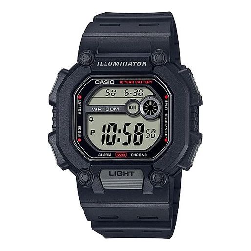 CASIO Quartz Waterproof Sports Shockproof Mens Black Digital W-737H-1AV