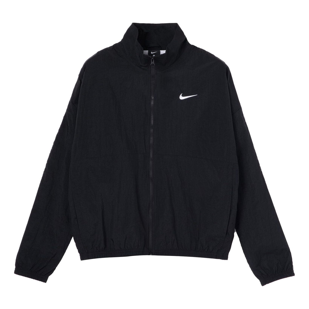Nike Stand Collar Logo Print Jacket 'Black' CW7349-010