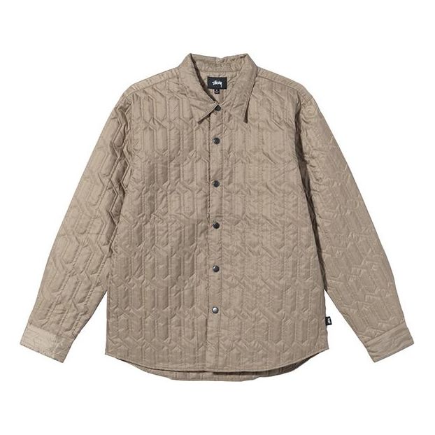 Men's Stussy Long Sleeves Jacket Creamy White 1110139