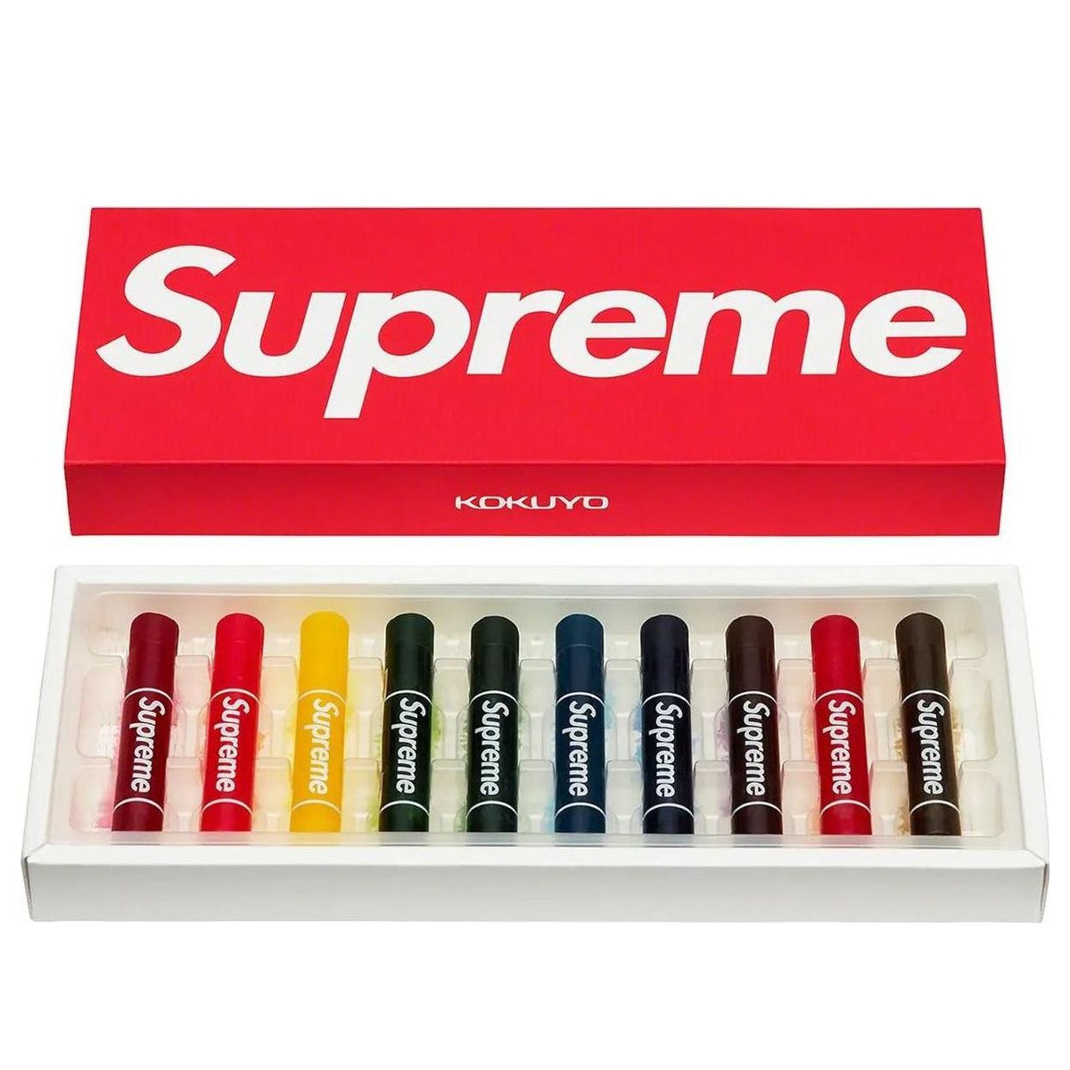 Supreme Kokuyo Translucent Crayons (Pack Of 10) 'Multi-Color' SUP-SS23-01