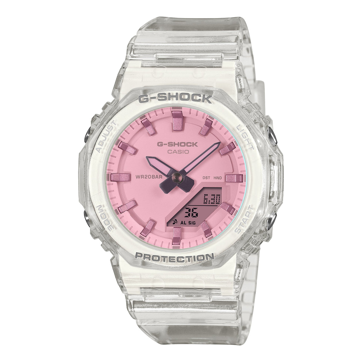 (WMNS) CASIO G-Shock GMA-P2100 Series Analog-Digital 'White Pink' GMA-P2100SR-7A