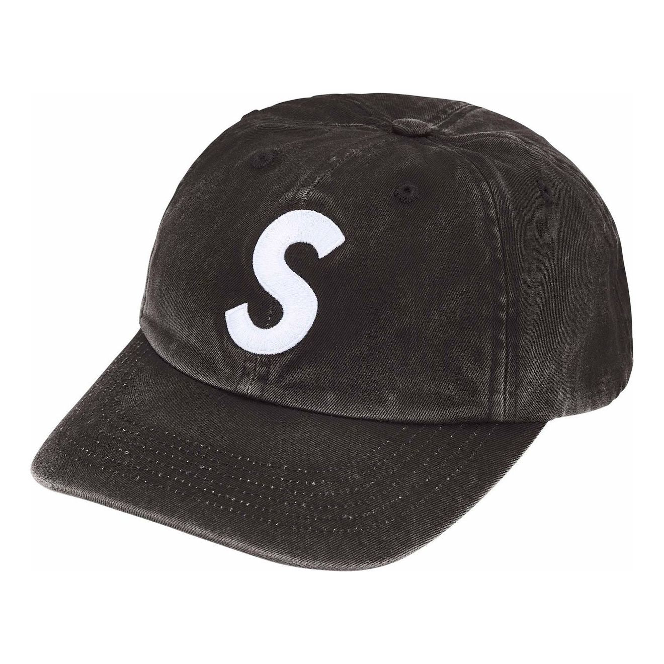 Supreme Pigment Coated S Logo 6 Panel 'Black' SS25H24-BLACK
