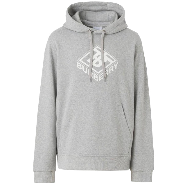 Burberry Grey Oversized Logo Hoodie