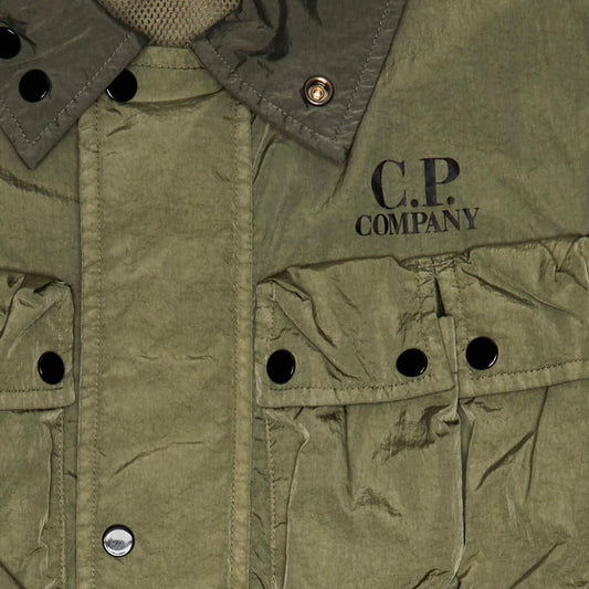 Kids CP Company Green Chrome Goggle Jacket