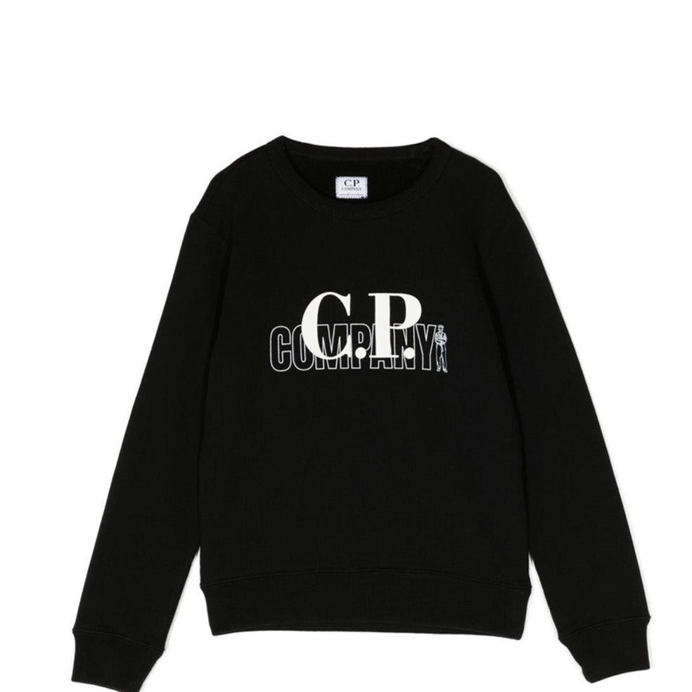 Kids CP Company Black Logo Sweatshirt