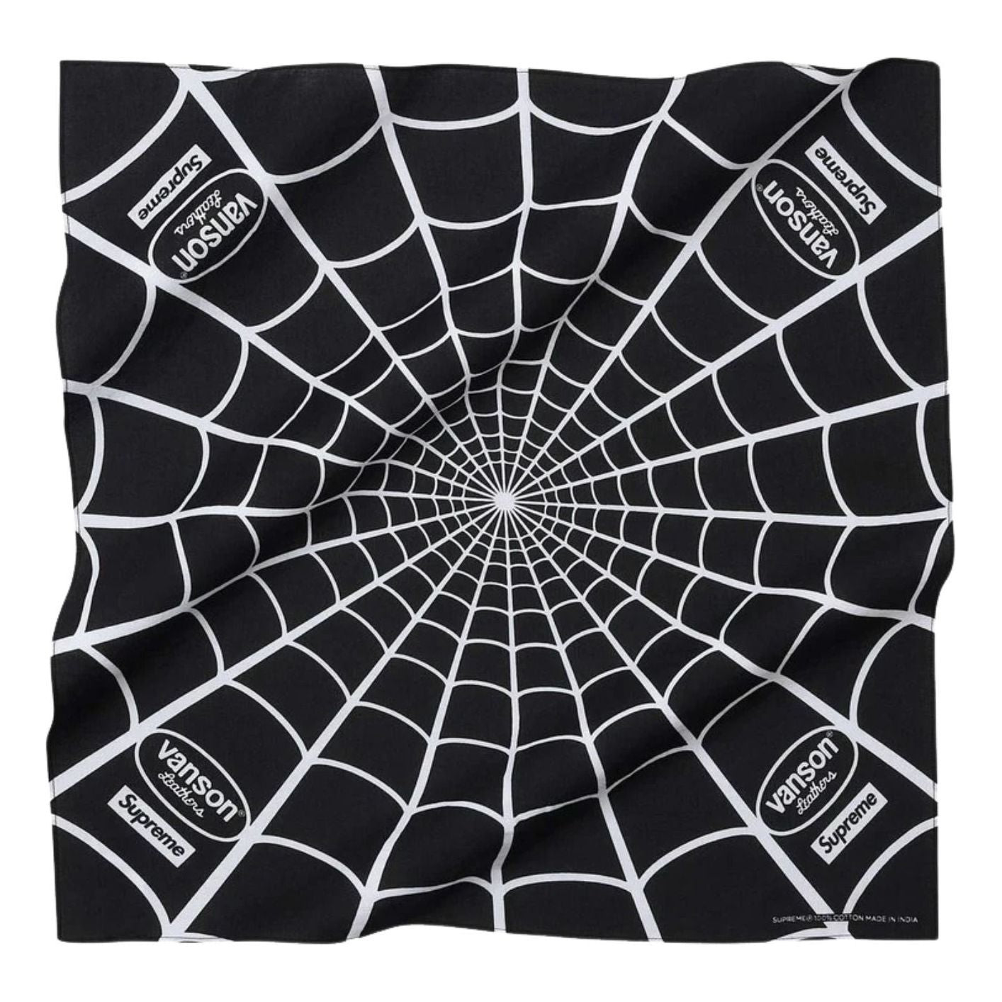 Supreme x Vanson Leathers SS26 Spider-Man Bandana 'Black' SUP-SS26-2010-BLK