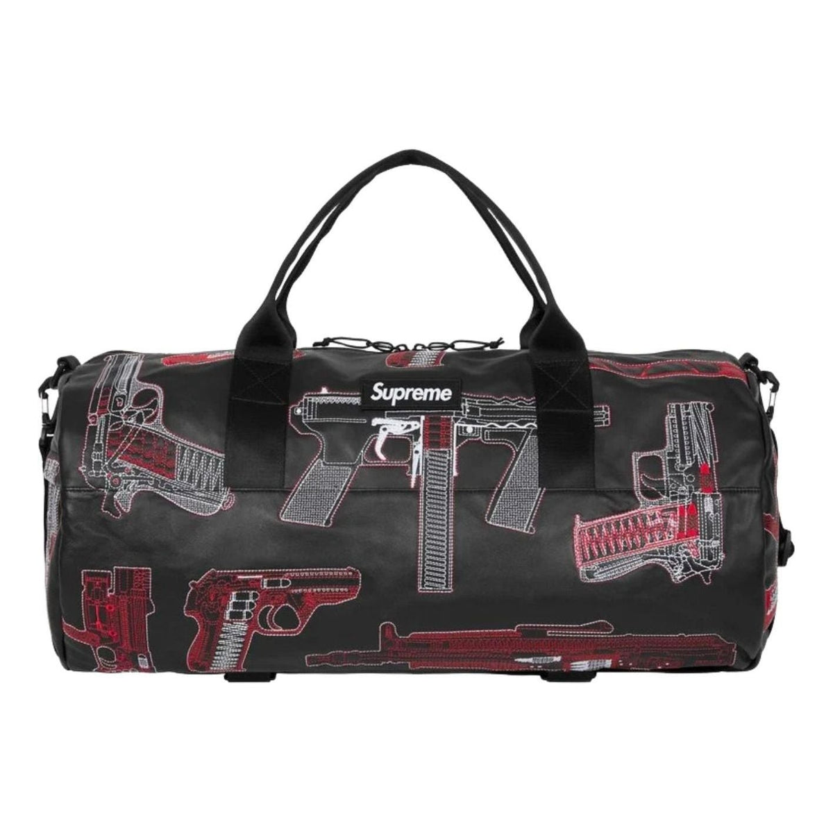 Supreme SS26 Guns Embroidered Leather Duffle Bag 'Black' SS26B31-BLACK