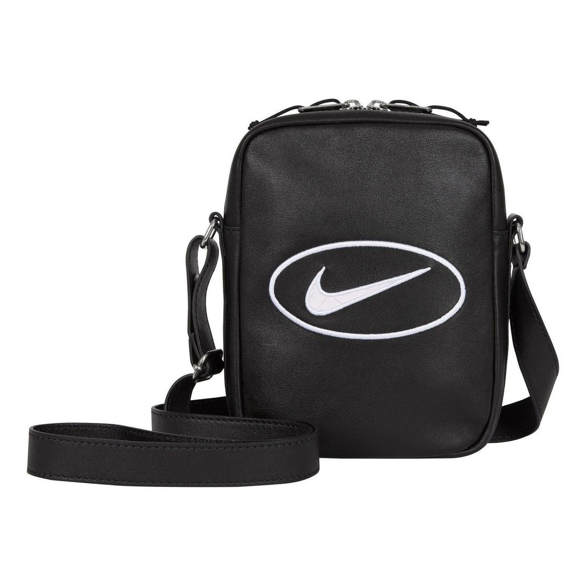 Supreme x Nike Leather Shoulder Bag SS25 'Black' SS25B1-BLACK