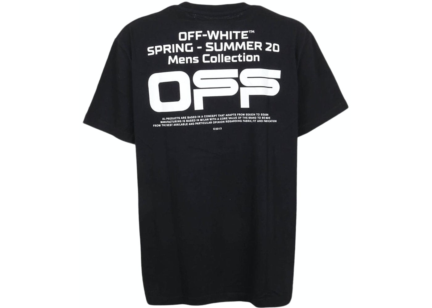 OFF WHITE BLACK WAVY LINE LOGO TEE