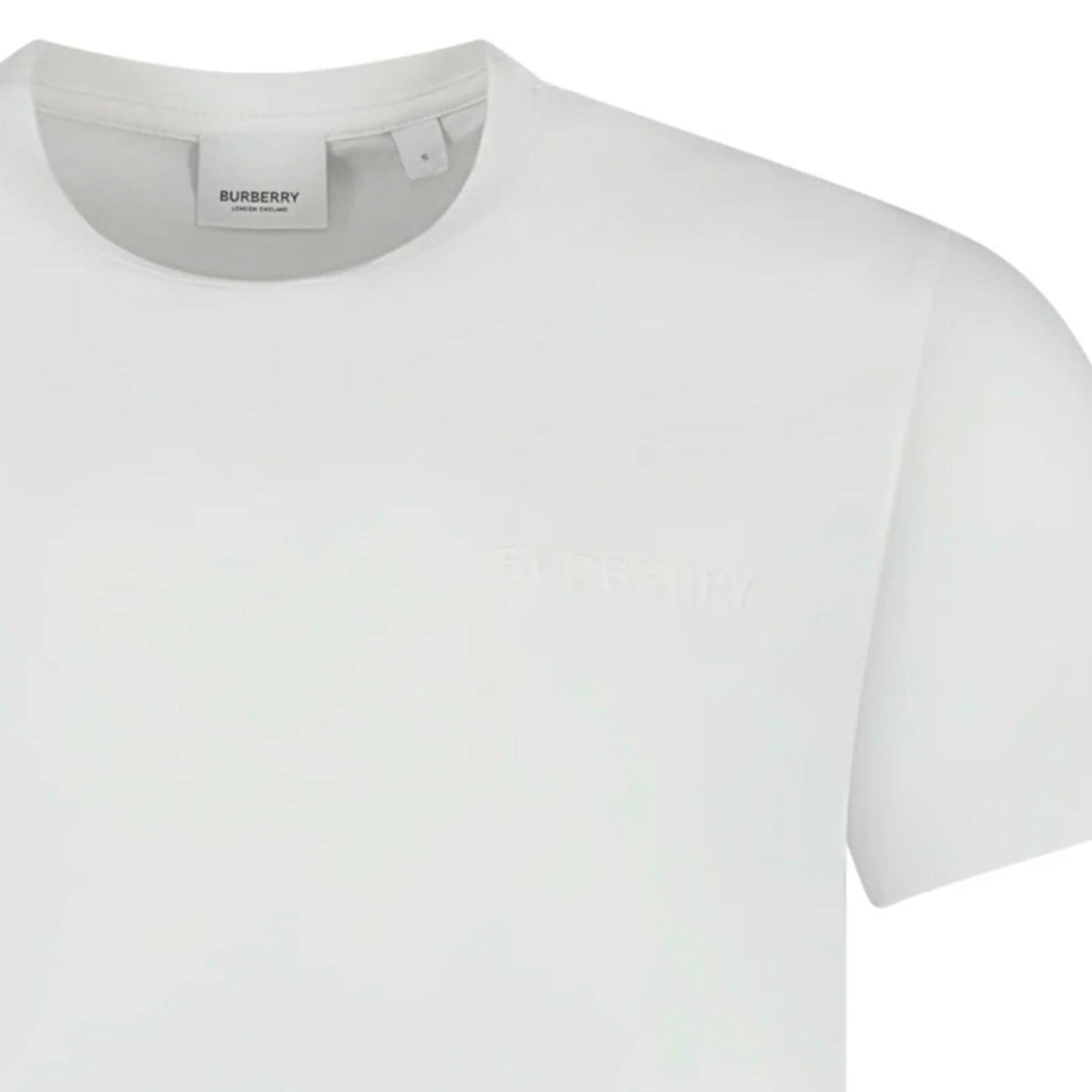Burberry White Embroidered Logo T-Shirt