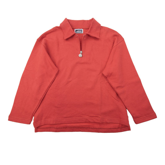 Young Versace Kids Quarter Zip Sweater Red