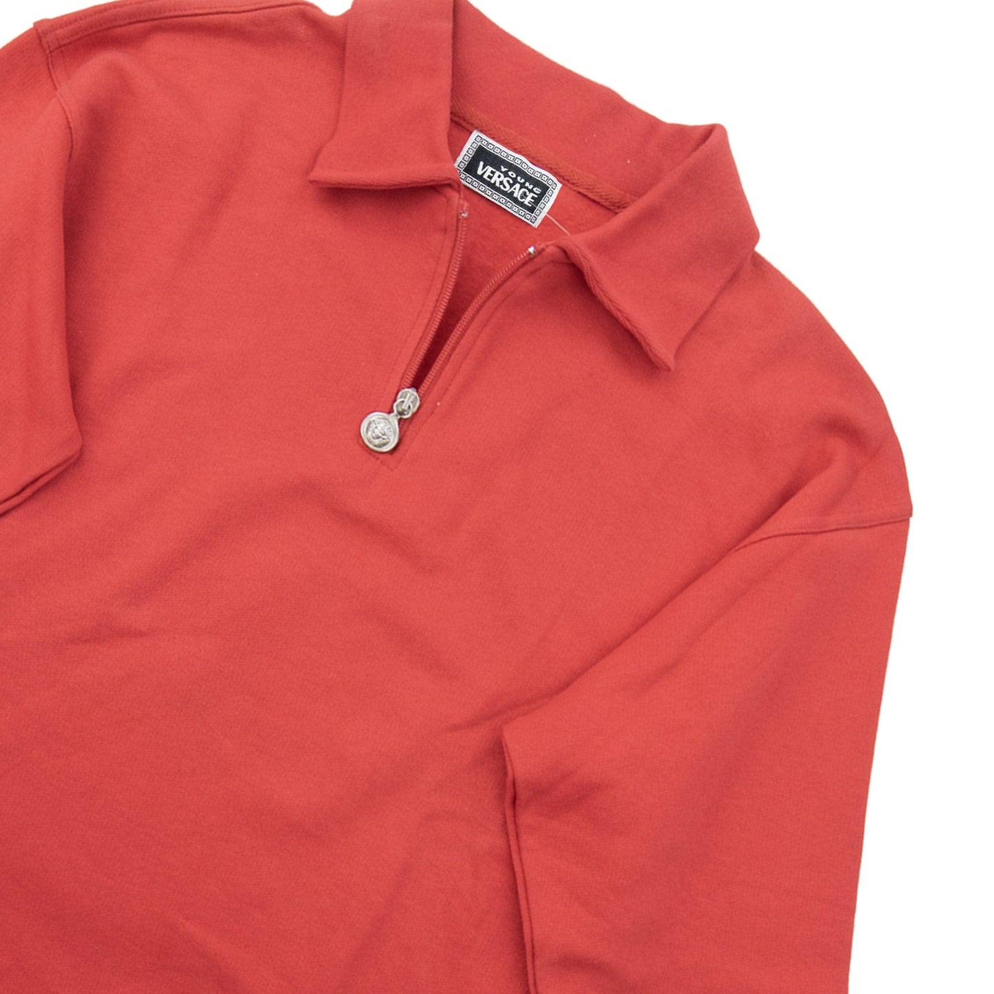 Young Versace Kids Quarter Zip Sweater Red