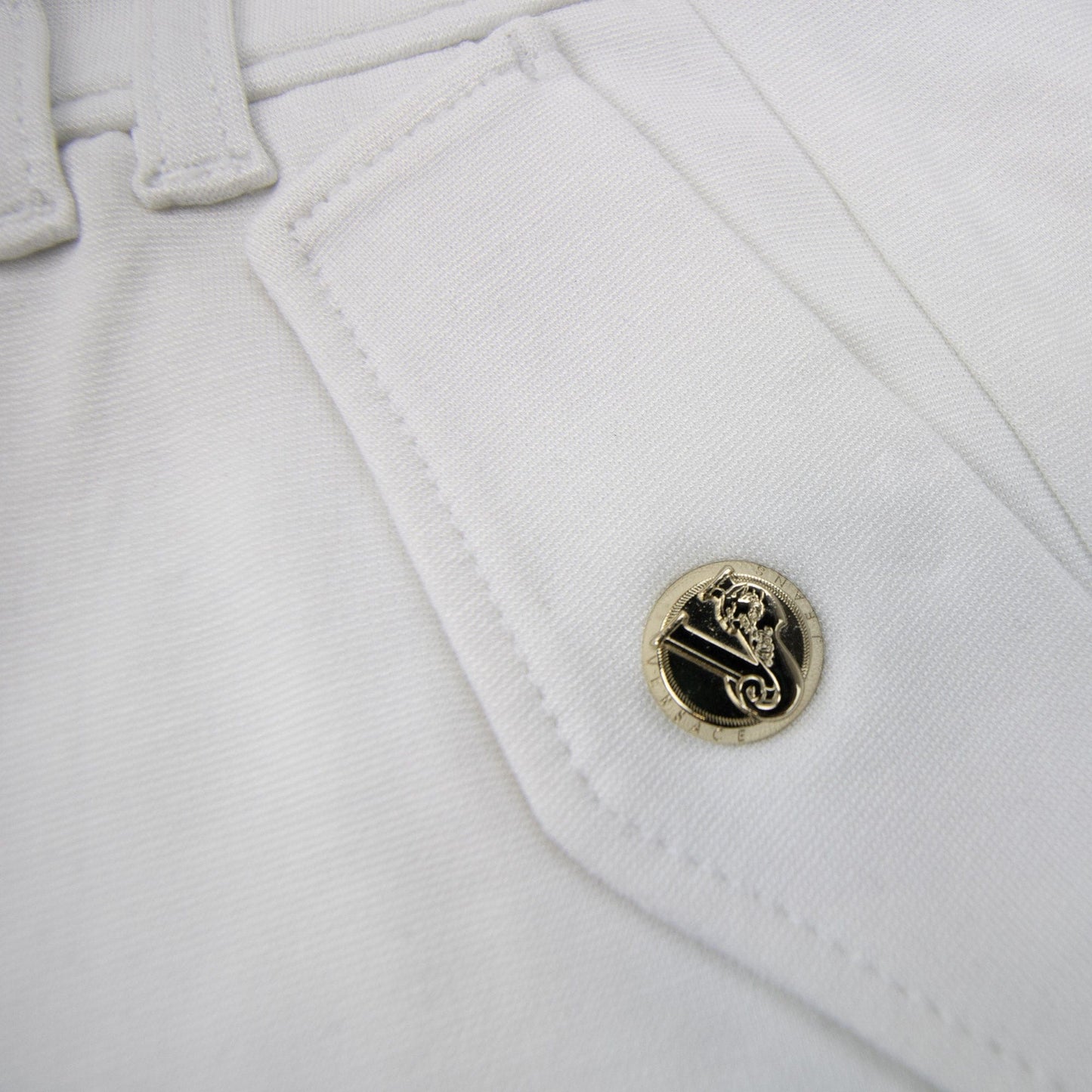 Versace Jeans Longuette pocket Tiger Mini Dress White