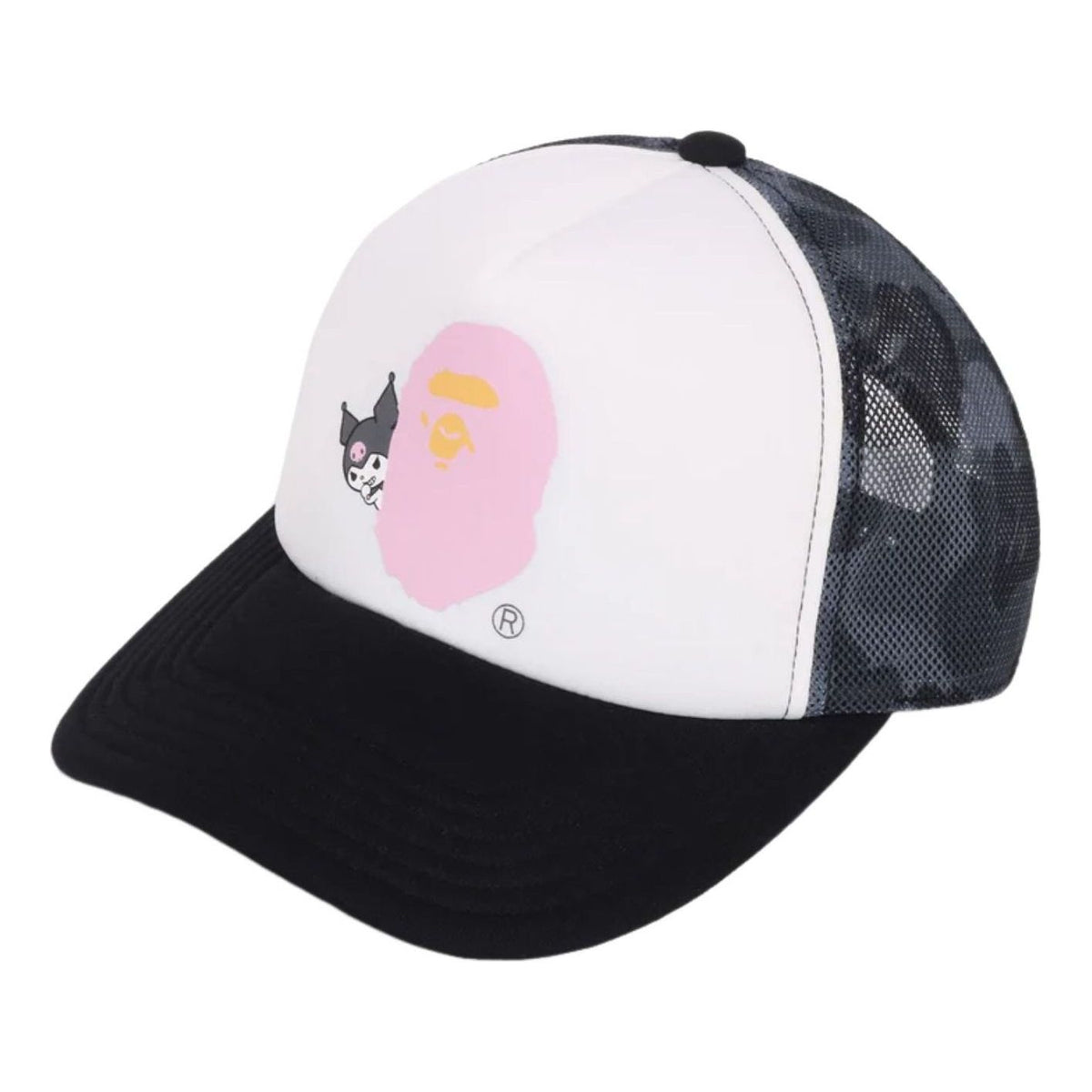 (WMNS) A Bathing Ape x Kuromi ABC Camo Mesh Cap 'Black' 1M23-280-901