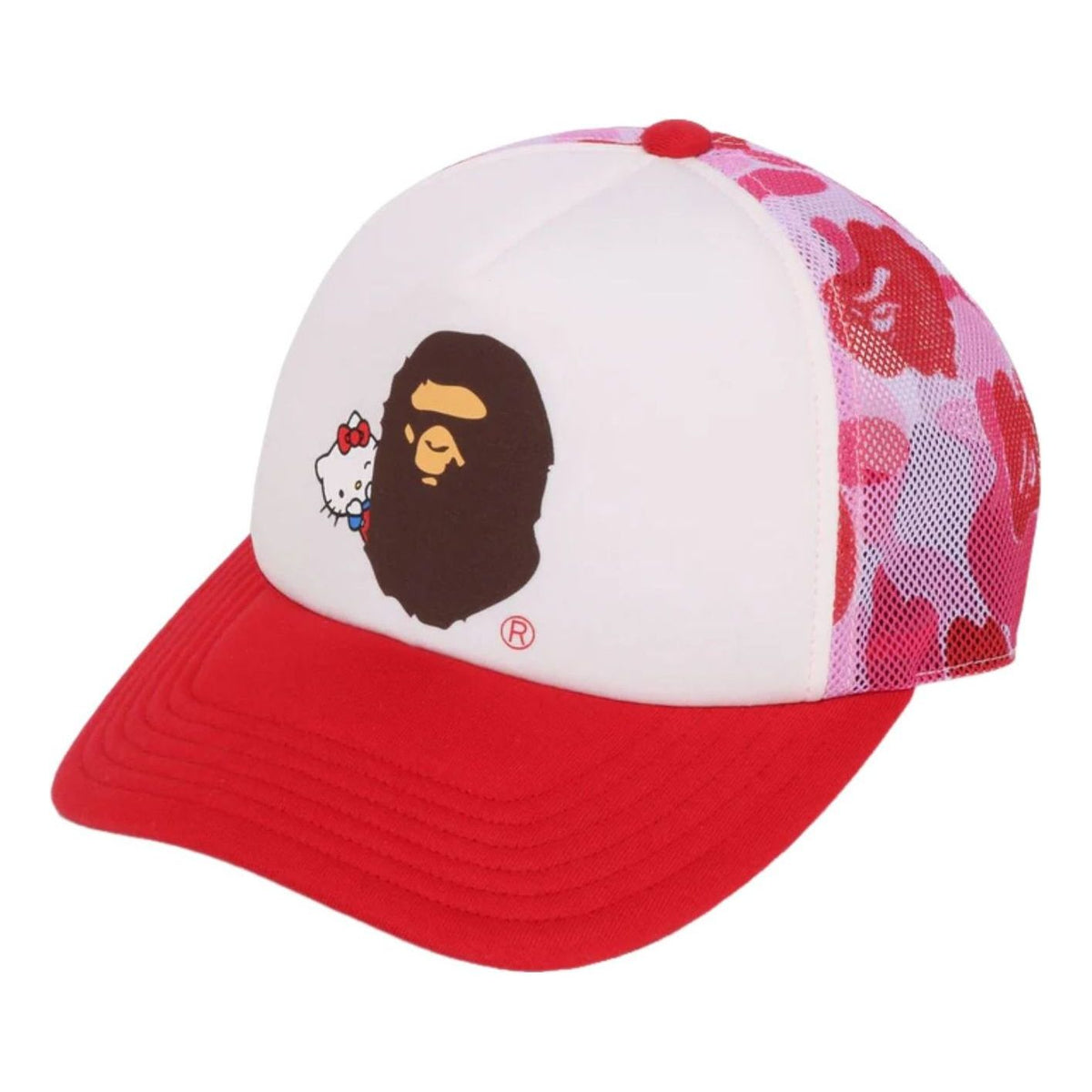 (WMNS) A BATHING APE x HELLO KITTY ABC Camo Mesh Cap 'Pink' 1M23-280-902