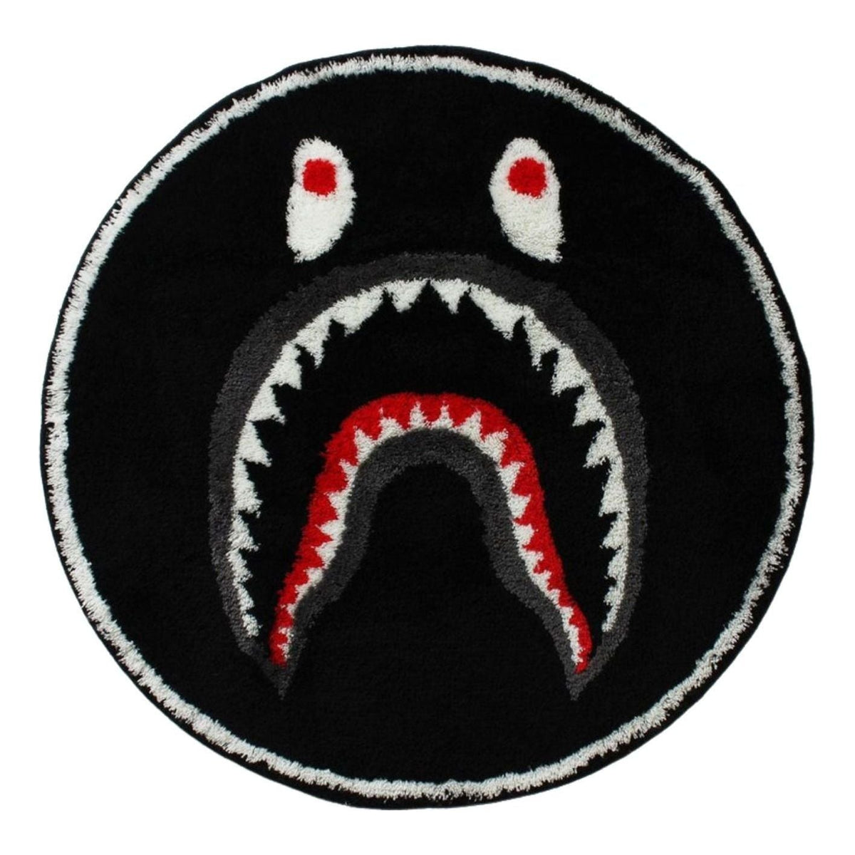 A Bathing Ape Shark Rug Mat 'Black' 1H80-182-032