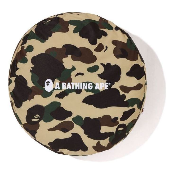 A Bathing Ape 1st Camo Circle Fluffy Beads Cushion 'Yellow' 1J30-192-013-YEL