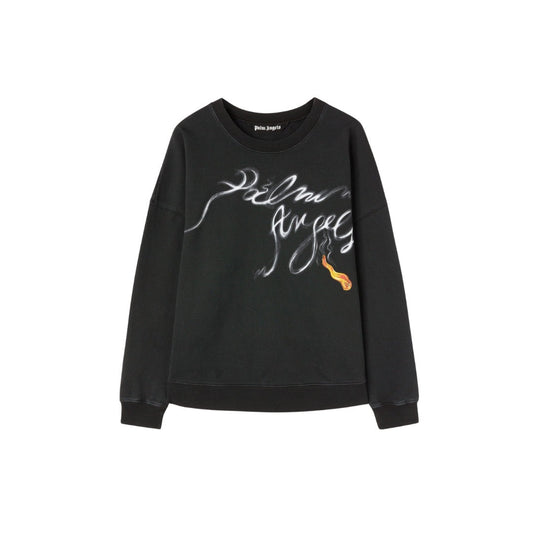 PALM ANGELS FOGGY CREWNECK BLACK