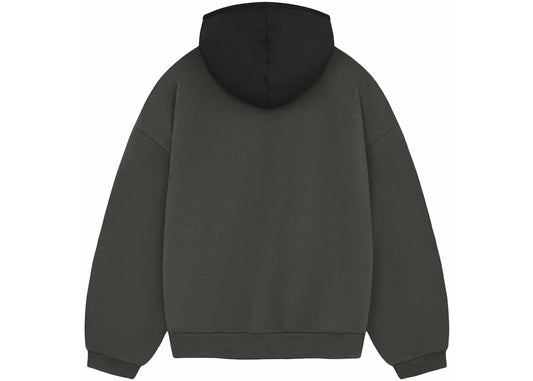 ESSENTIALS FOG NYLON FLEECE HOODIE INK / JET BLACK