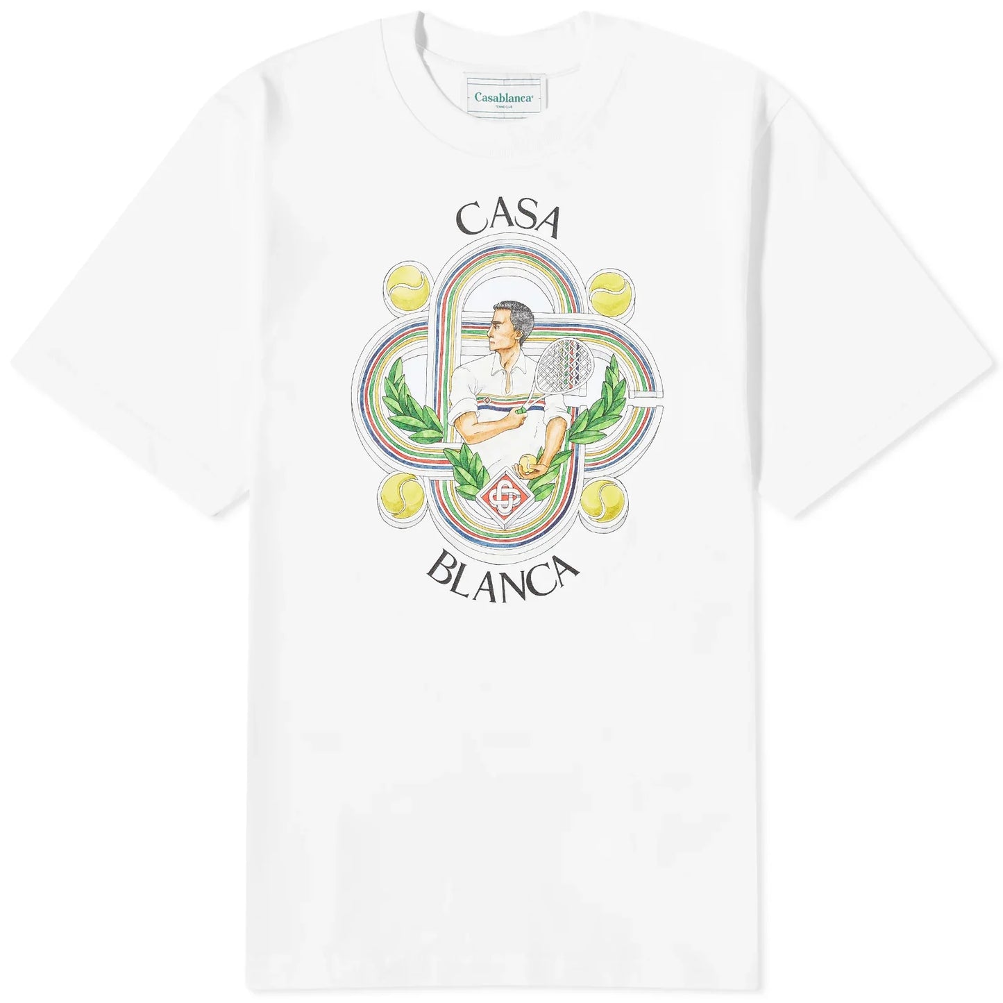 Casablanca White Logo T-Shirt