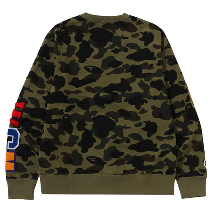 BAPE 1ST CAMO SHARK CREWNECK GREEN