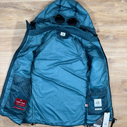C.P. Company Nada Shell Goggle Padded Gilet in Aegean Blue