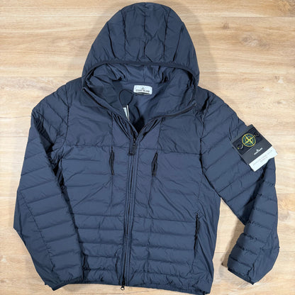 Stone Island Seamless Tunnel Nylon Down-TC Hooded Jacket in Navy