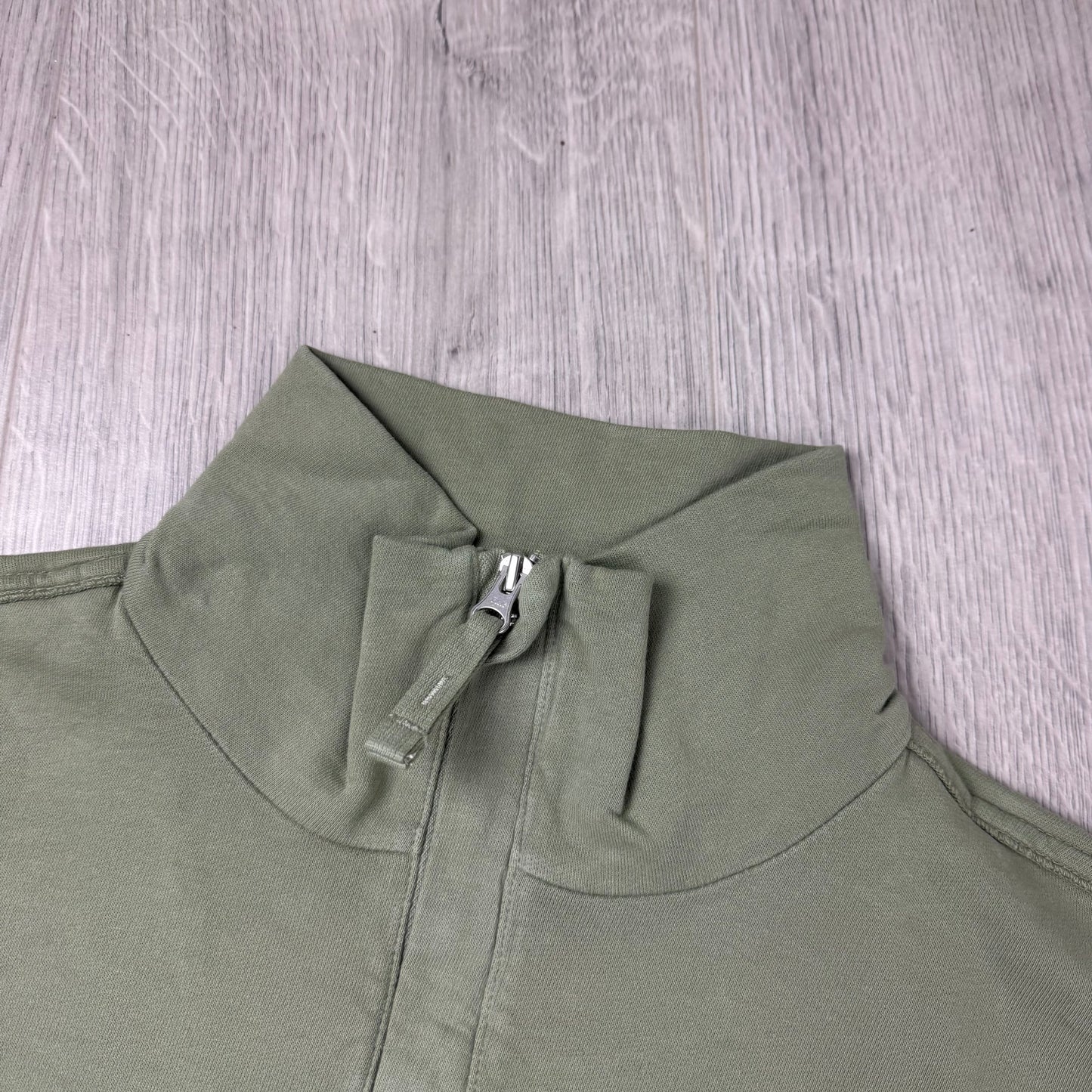 CP Company Light Fleece Zip Sweatshirt - Moss Gray