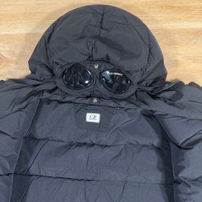 C.P. Company Chrome-R Goggle Down Jacket in Navy