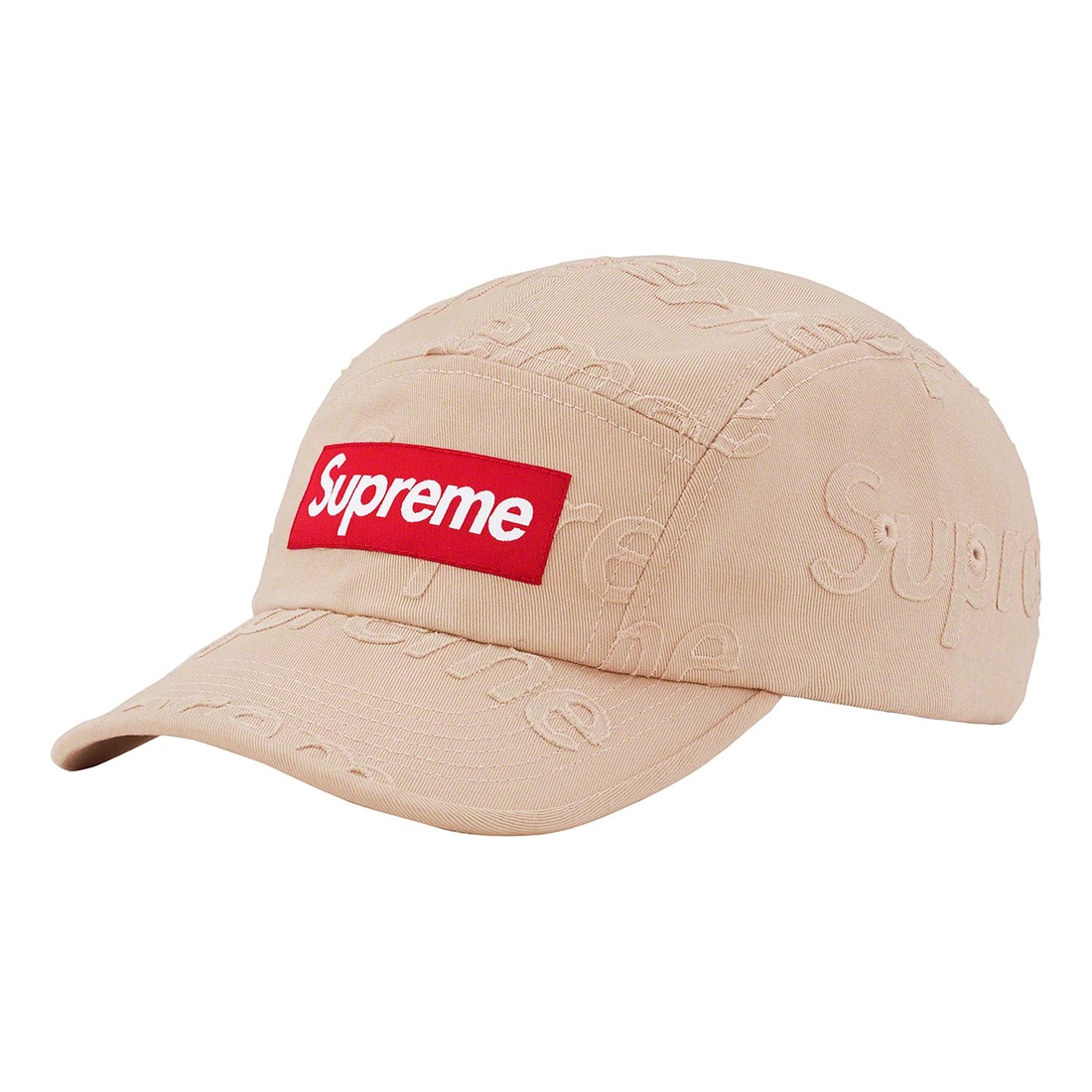 Supreme Lasered Twill Camp Cap 'Beige Red' SUP-SS23-2239